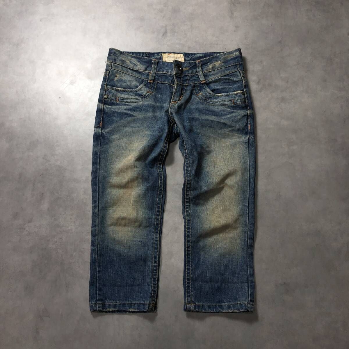 WH083○LOLITA JEANS：ダメージクロップドデニム ○26○ インディゴ