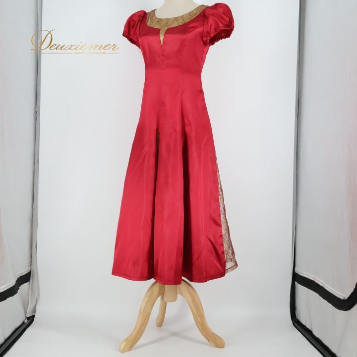 フラダンス 衣装 ワンピース ドレス レッド系 Laau Mana 日本製