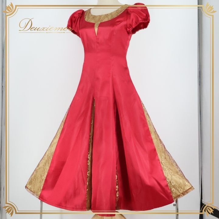 フラダンス 衣装 ワンピース ドレス レッド系 Laau Mana 日本製