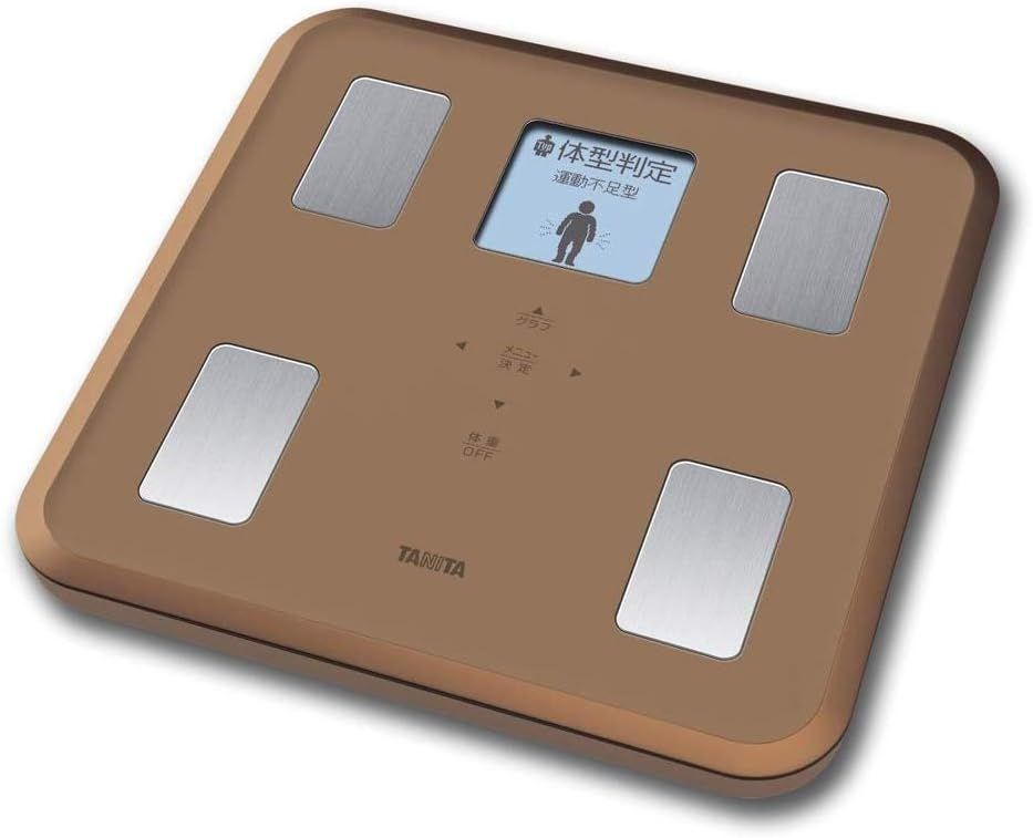 タニタ 体重 体組成計 バックライト ブラウン BC-810 BR フルドット液晶の表示画面採用