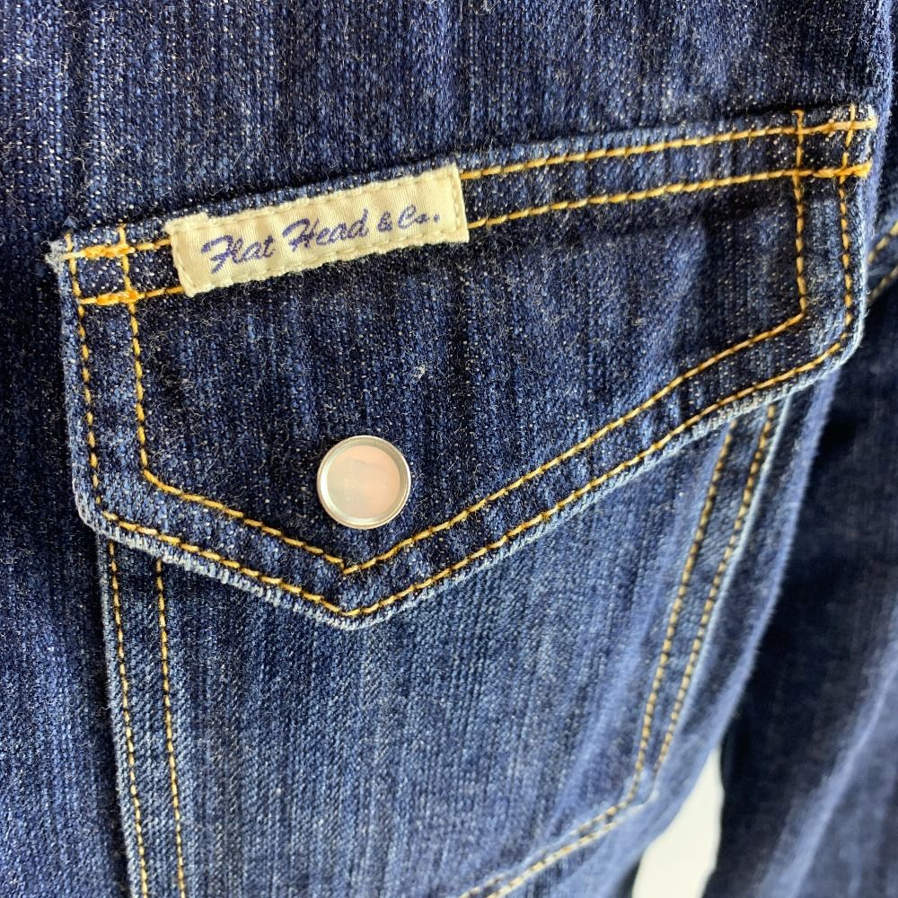 04 w 5385 THE FLAT HEAD フラットヘッド F-DS 0036 デニム ウエスタンシャツ DENIM WESTERN SHIRT コットン100％