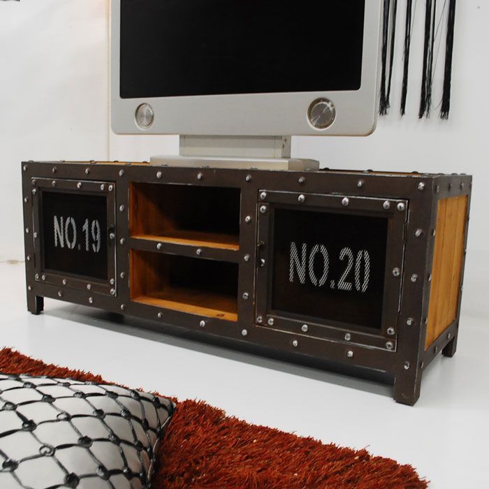 アウトレット 現品限り 一部 インダストリアル ヴィンテージ調スタイル 収納ボード テレビ サイドボード 200805 OR 30530 TV