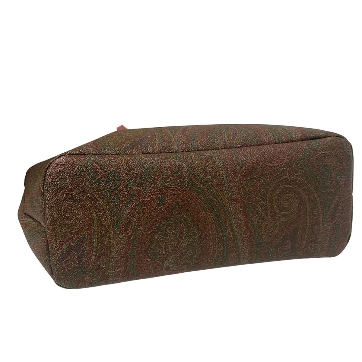 ETRO(エトロ) トートバッグ - ボルドー×オレンジ×マルチ ペイズリー柄