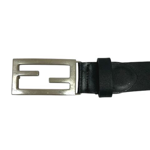 フェンディ FENDI ベルト ズッカ ロゴバックル レザー 無地 110/125 黒