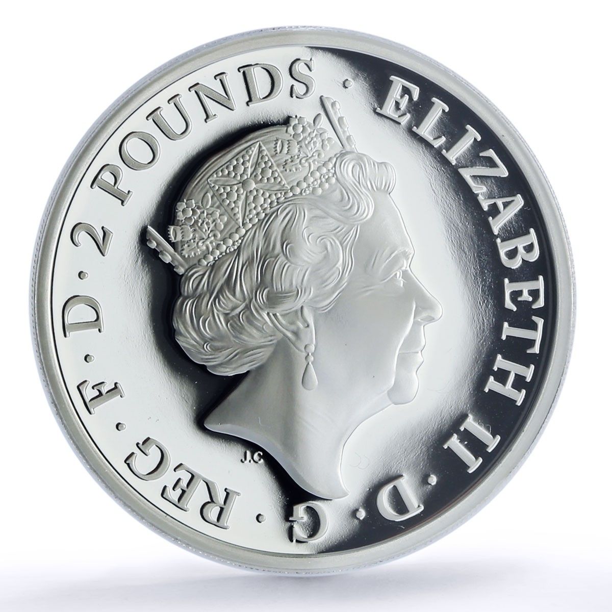 イギリス 2ポンド レッドドラゴン ウェールズ クイーンビースト PR 69