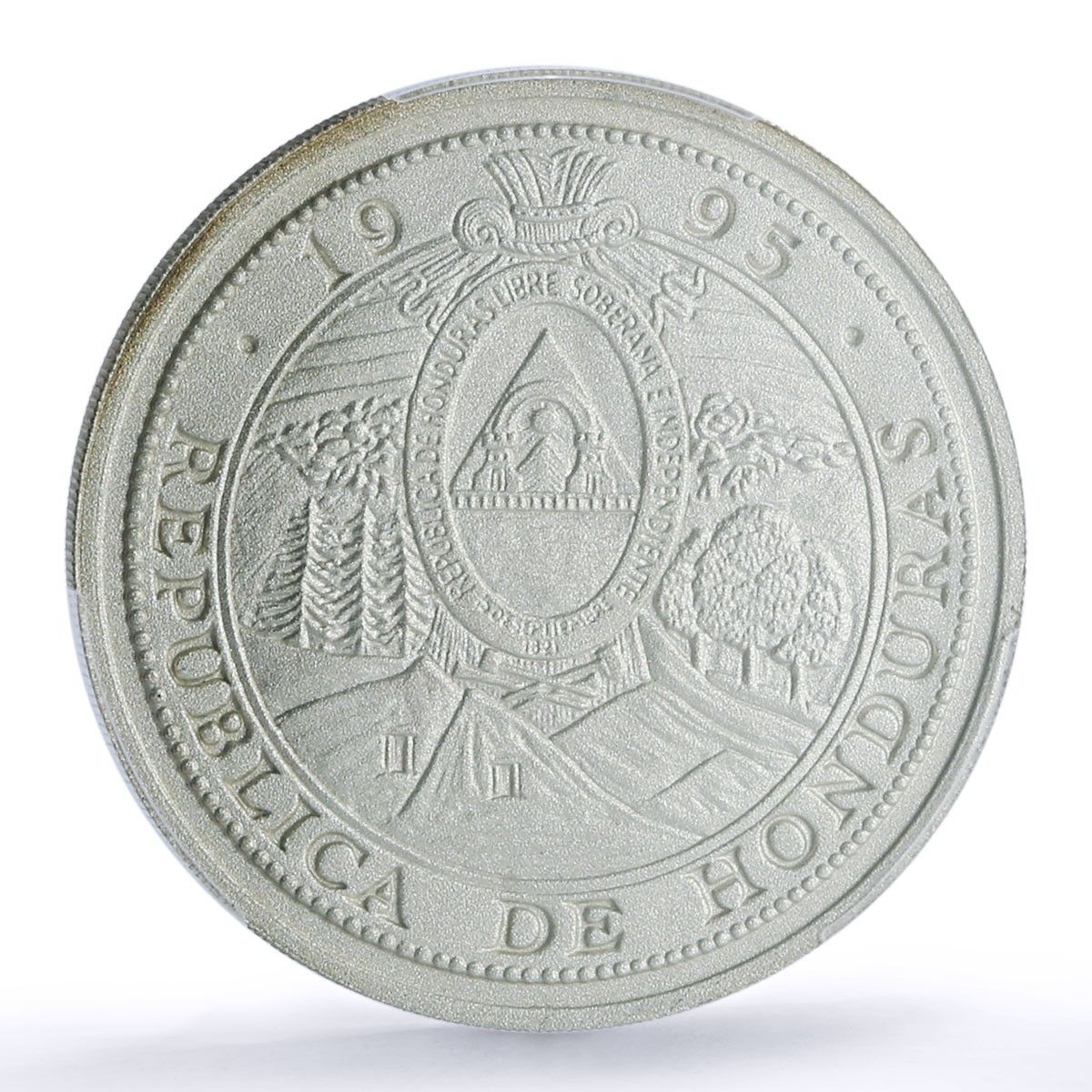ホンジュラス 10レンピラ パターン シルバー合金 X 1 PR 70 PCGS RE コイン 1995年