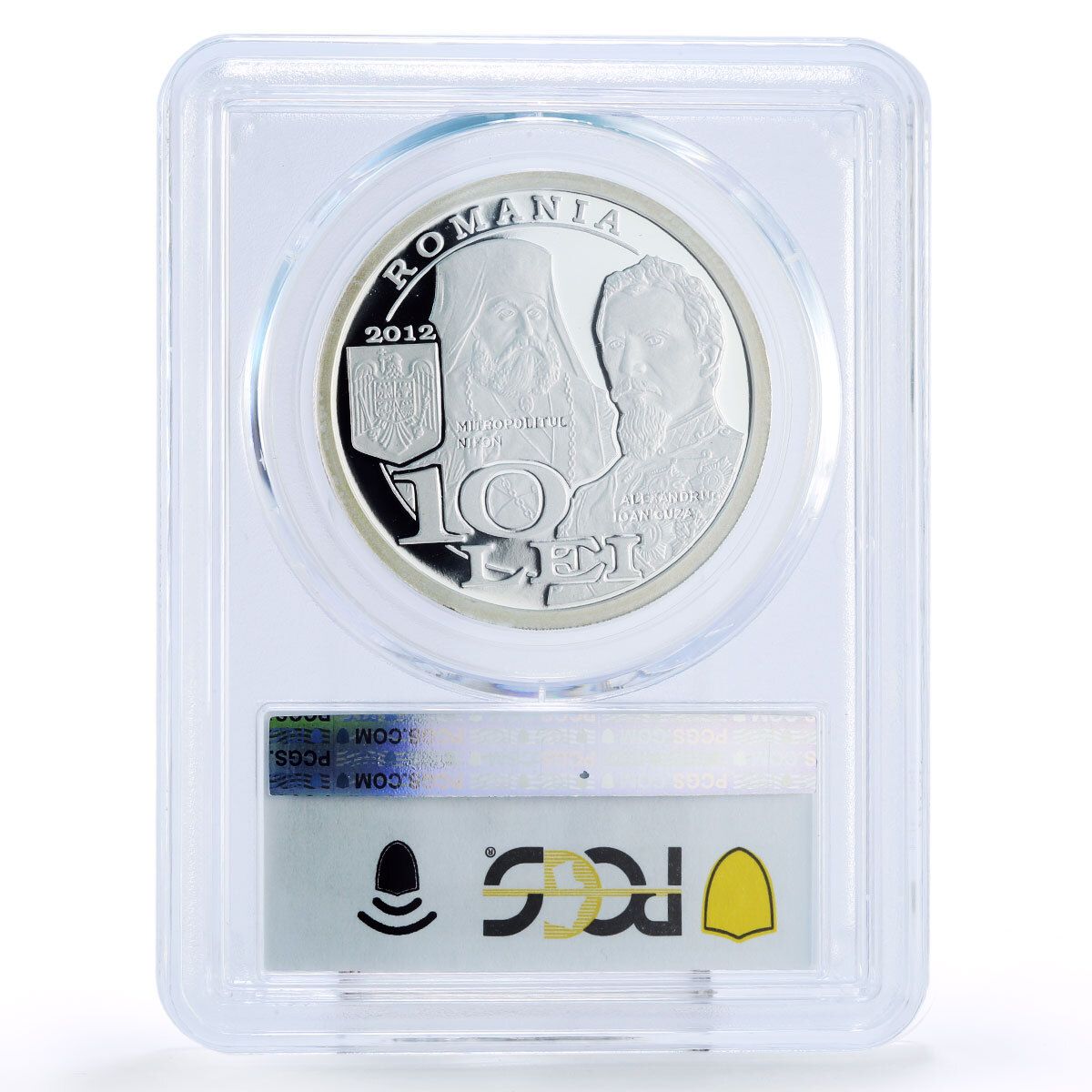 ルーマニア 10レイ 150周年 モルダ ワラキア地方 PR69 PCGS 銀貨 2012年