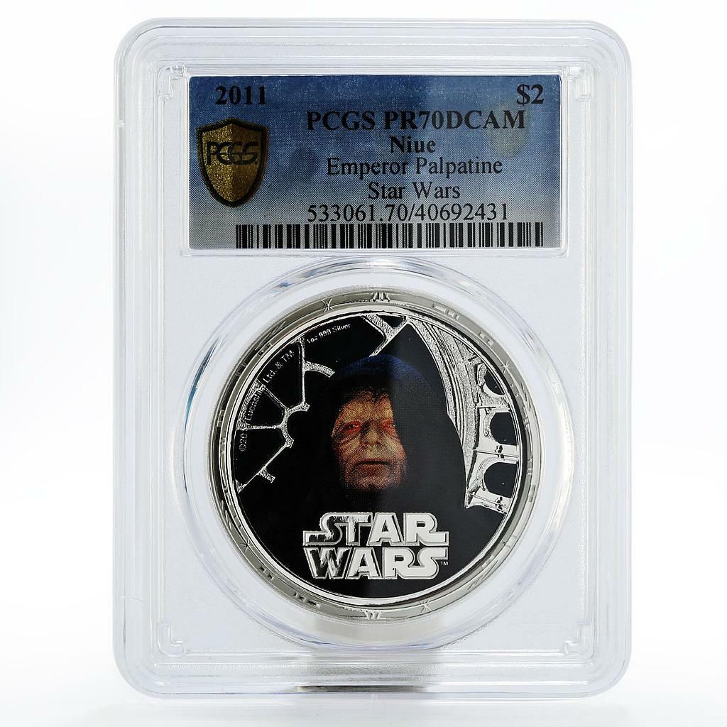 ニウエ 2ドル スターウォーズシリーズ 皇帝パルパティーン PR70 PCGS