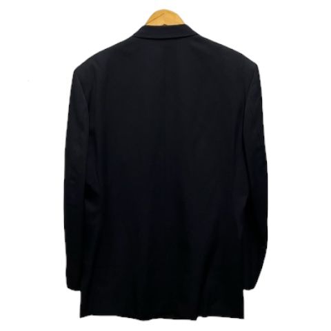 ポールスミス PAUL SMITH セットアップ スーツ ダブル ジャケット 長袖 パンツ コットン 無地 XL 黒 ブラック