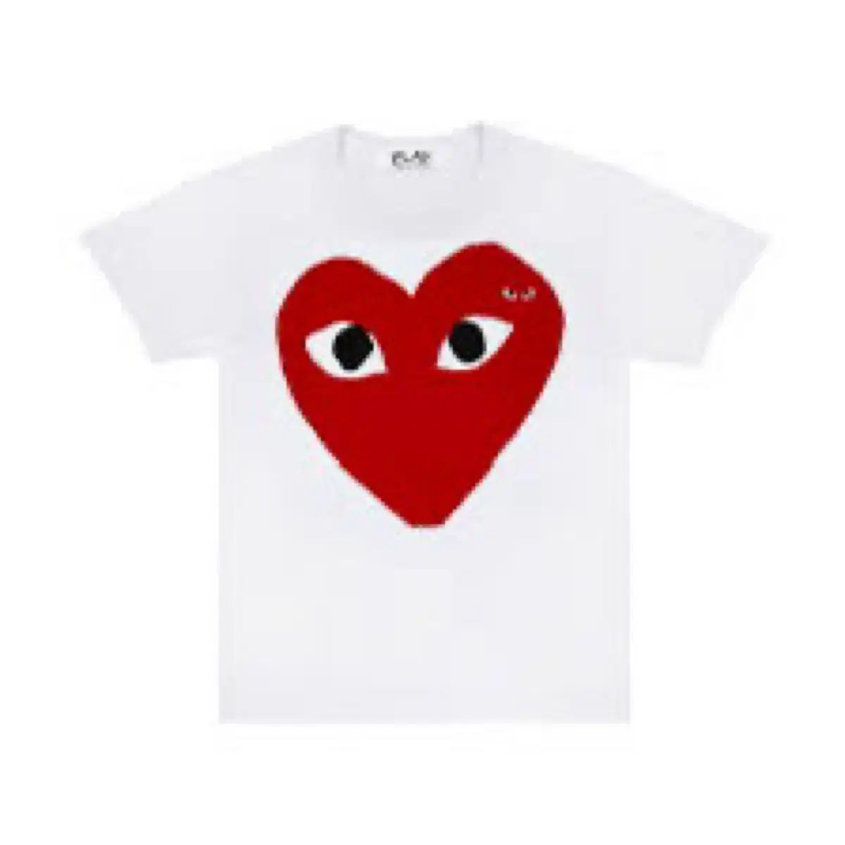 W PLAY COMME des GARCONS レッド ダブル ハート Tシャツ 白