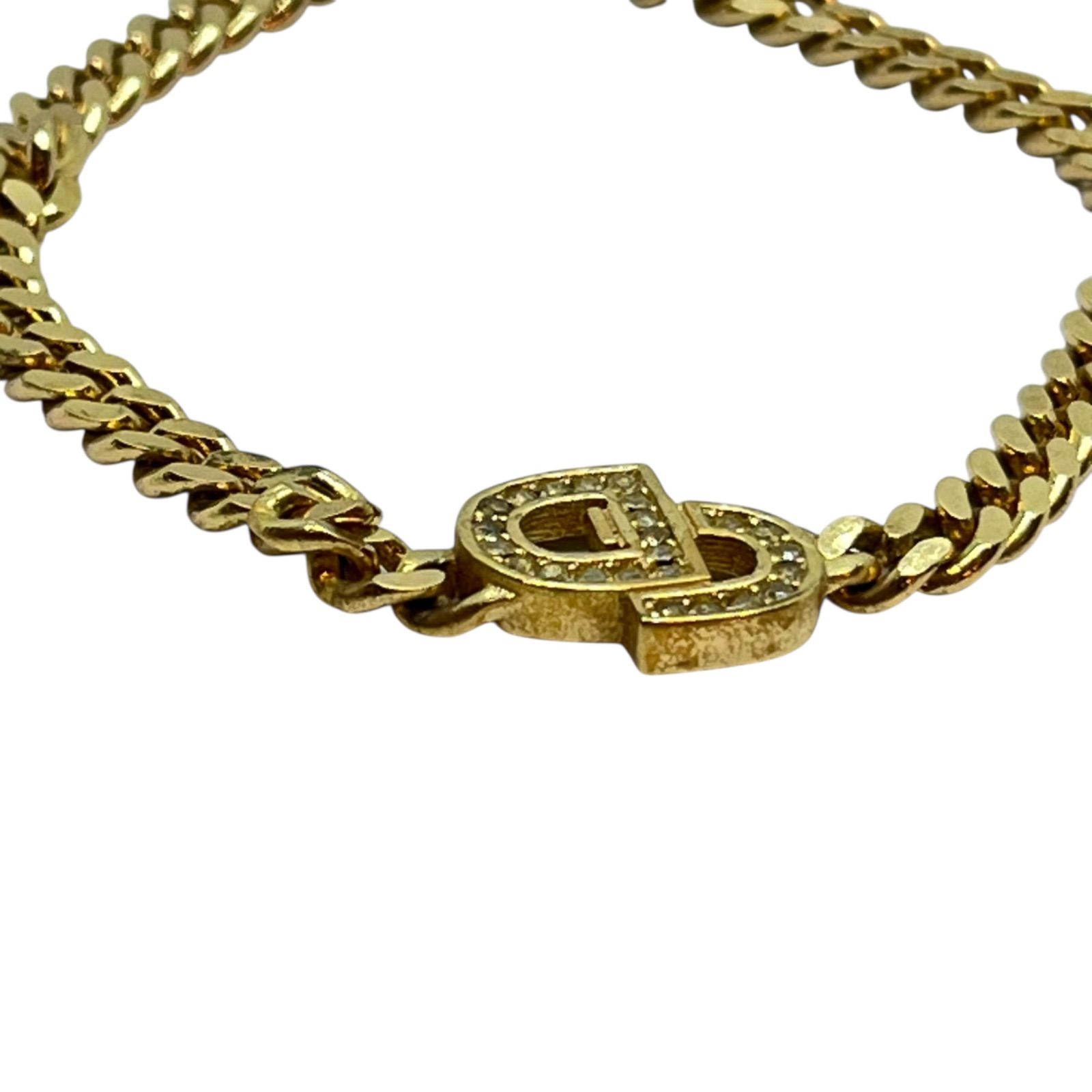 美品【Christian Dior】ロゴブレスレット ゴールド　喜平　ディオール 管2511-605】Christian Dior クリスチャンディオール ロゴ 喜平 ライン