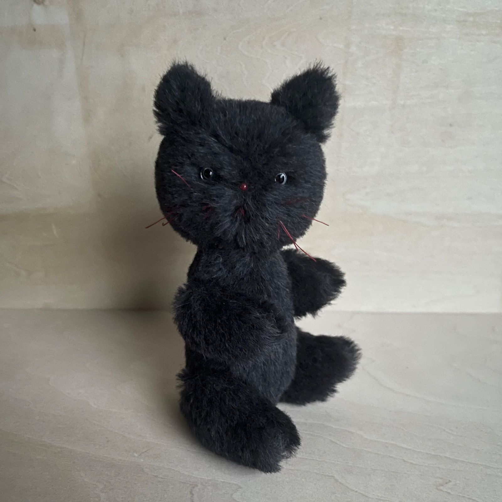 作家様　テディベア　ハンドメイド　ぬいぐるみ　ねこ Cora 「 きみの こねこちゃん 」 kuro chan ハンドメイド 作家