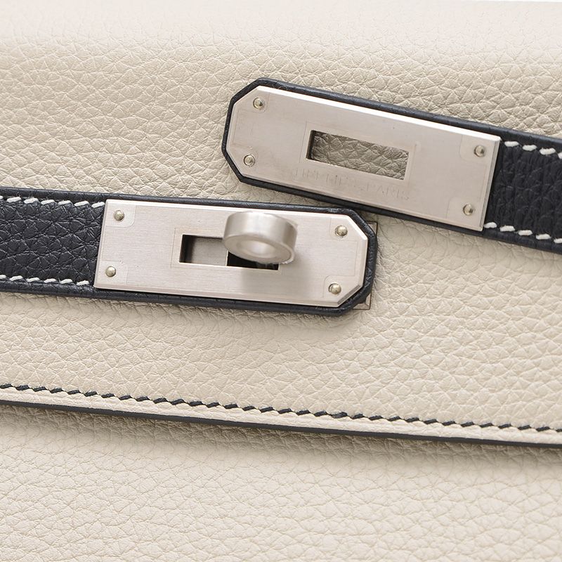 エルメス ケリー32 内縫い トゴ クレ/ブラック マットシルバー金具 Z