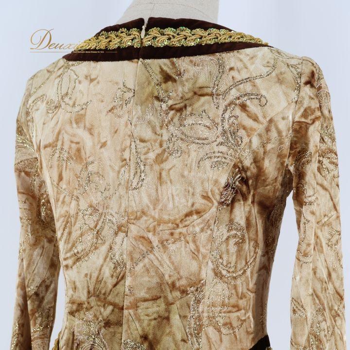 フラダンス 衣装 ワンピース ドレス アロハスタンダード ゴールド系