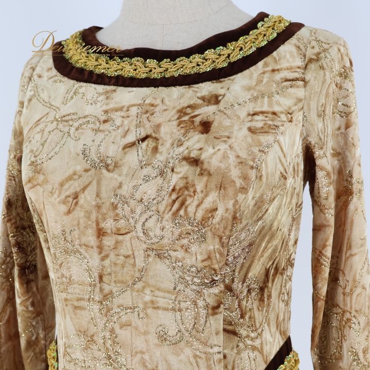 フラダンス 衣装 ワンピース ドレス アロハスタンダード ゴールド系