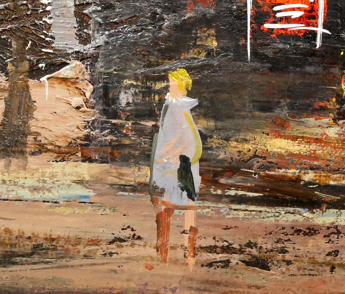 増田 誠「アベニュ・ド・メン」油絵・F8号 一線美術会会員 サロン