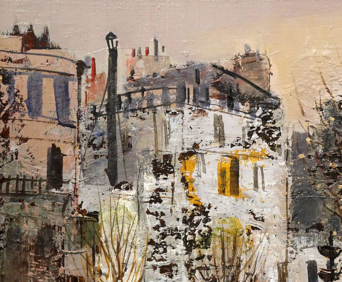 増田 誠「アベニュ・ド・メン」油絵・F8号 一線美術会会員 サロン