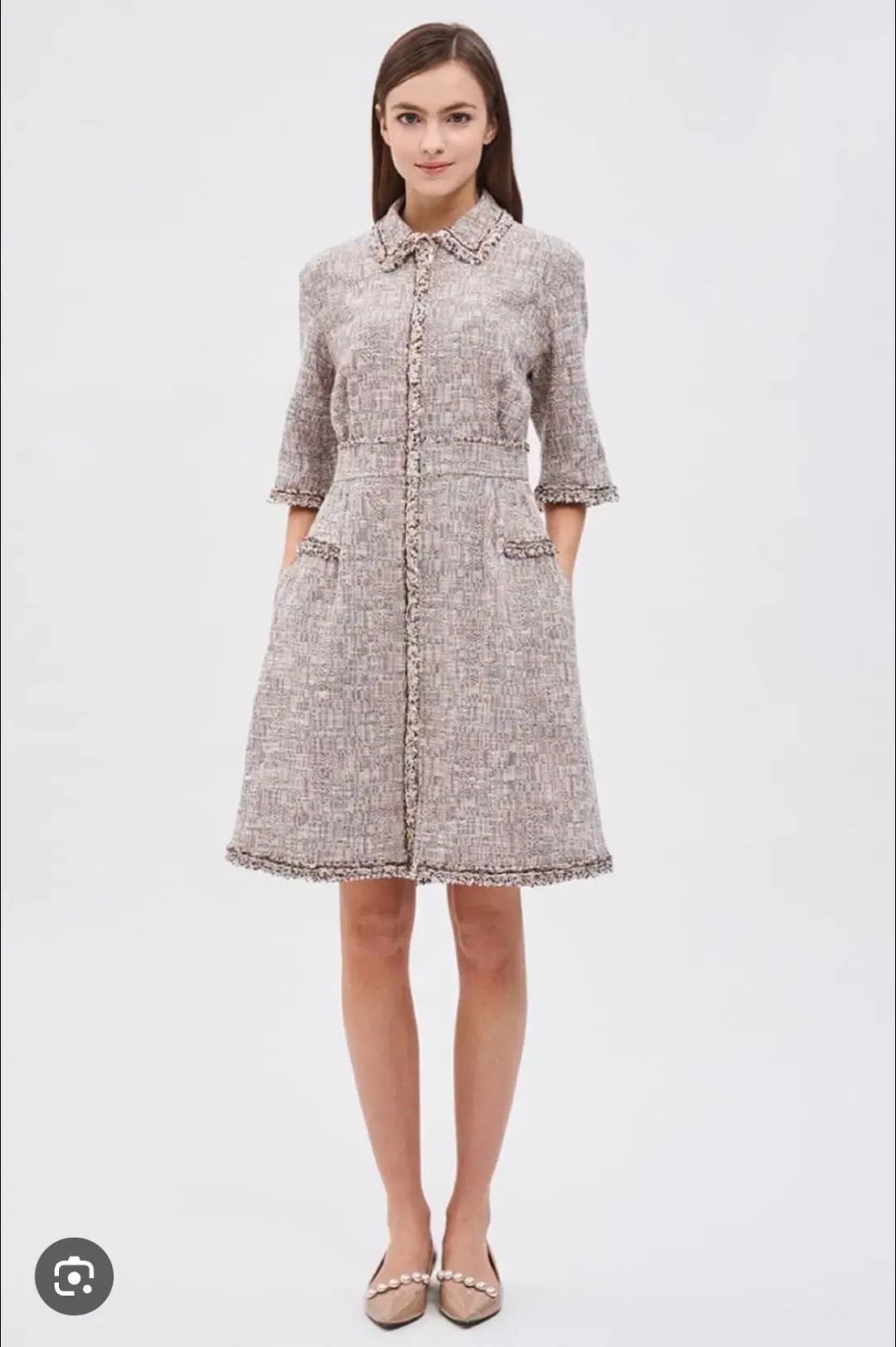 ハンサム マイン ツイード Aライン ONE PIECE 76-90-