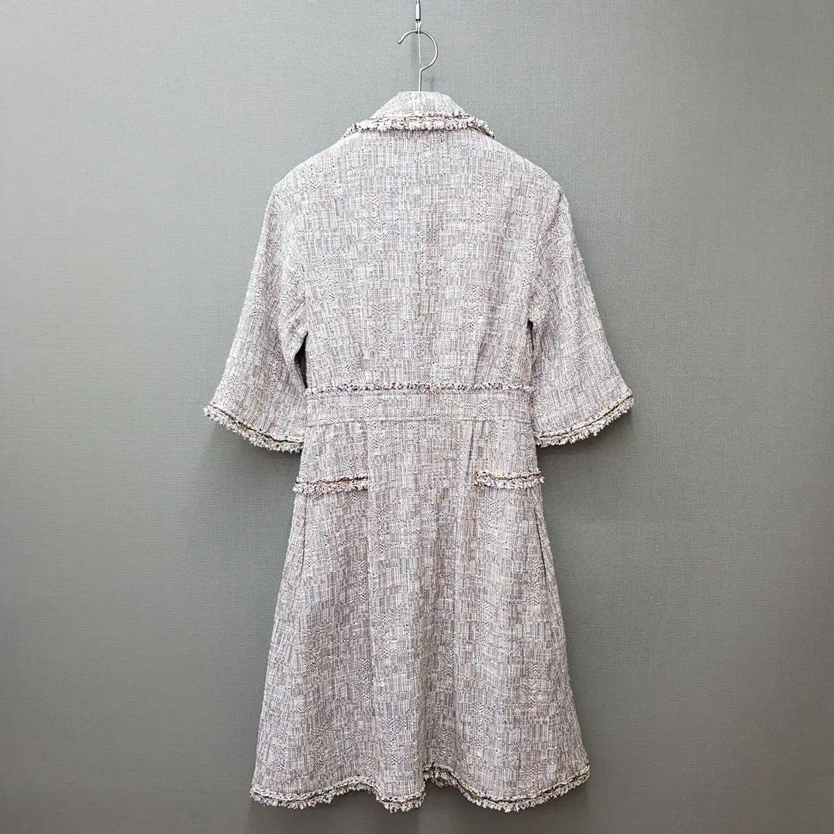  ハンサム マイン ツイード Aライン ONE PIECE 76 90 長袖 七分袖 ミニワンピース