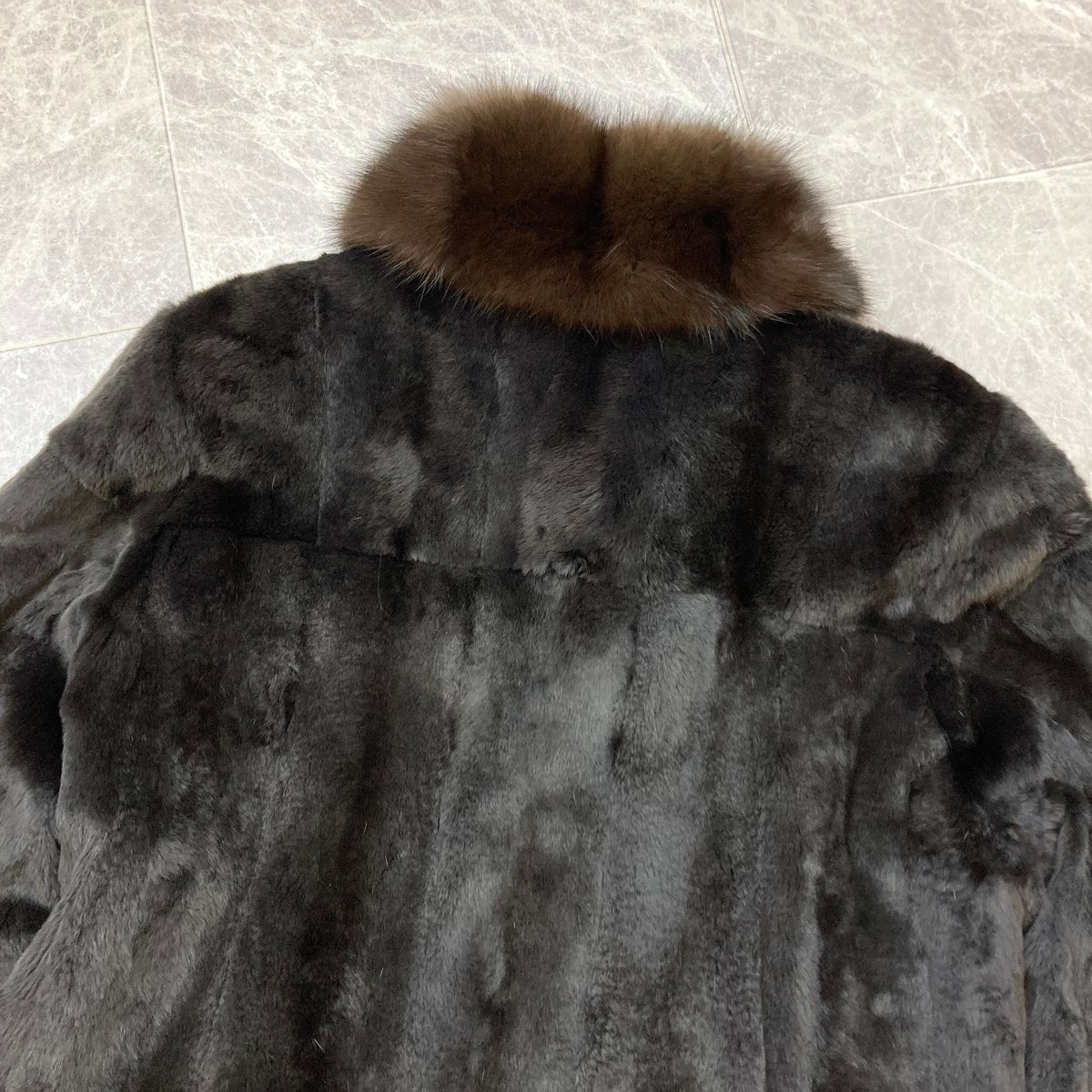 mila schon ミラショーン リバーシブル ウィーゼル ファー シルク 毛皮