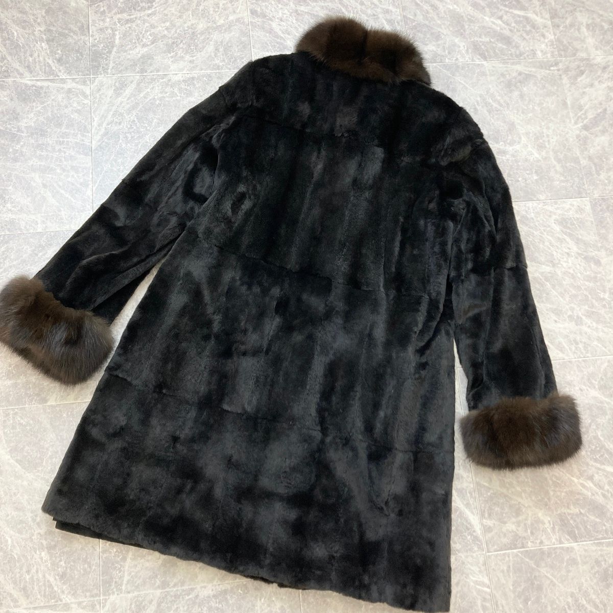 mila schon ミラショーン リバーシブル ウィーゼル ファー シルク 毛皮