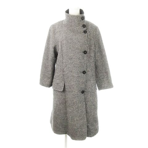 トランク TRUNK HIROKO KOSHINO ツイードコート スタンドカラー ロング