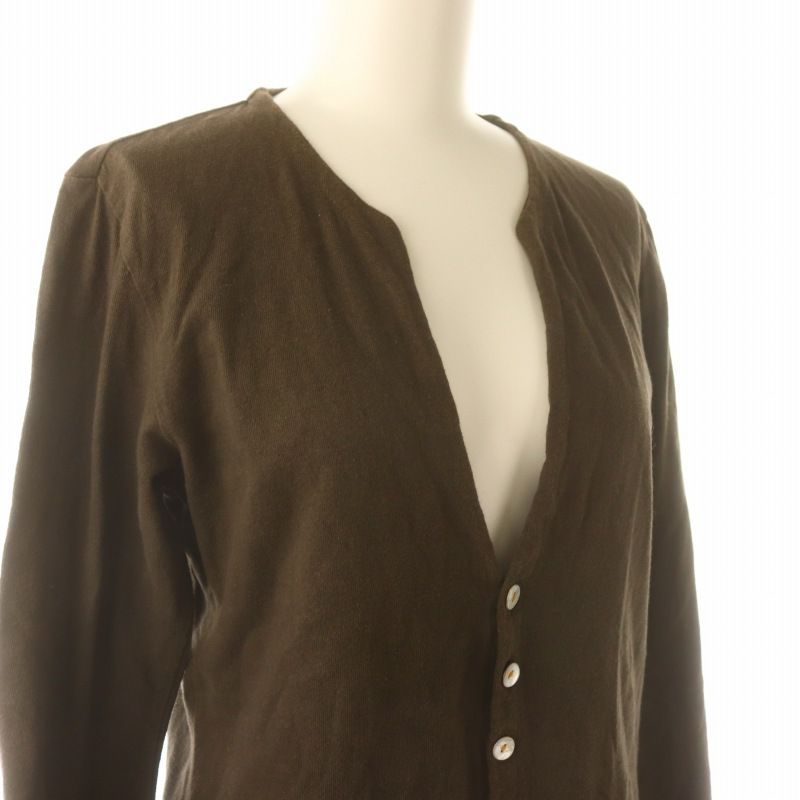 パラスパレス Pallas Palace カーディガン キーネック 長袖 3 L 茶