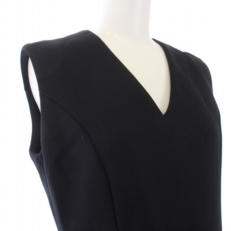 ヨーコチャン YOKO CHAN ワンピース ひざ丈 ノースリーブ Vネック 38 M