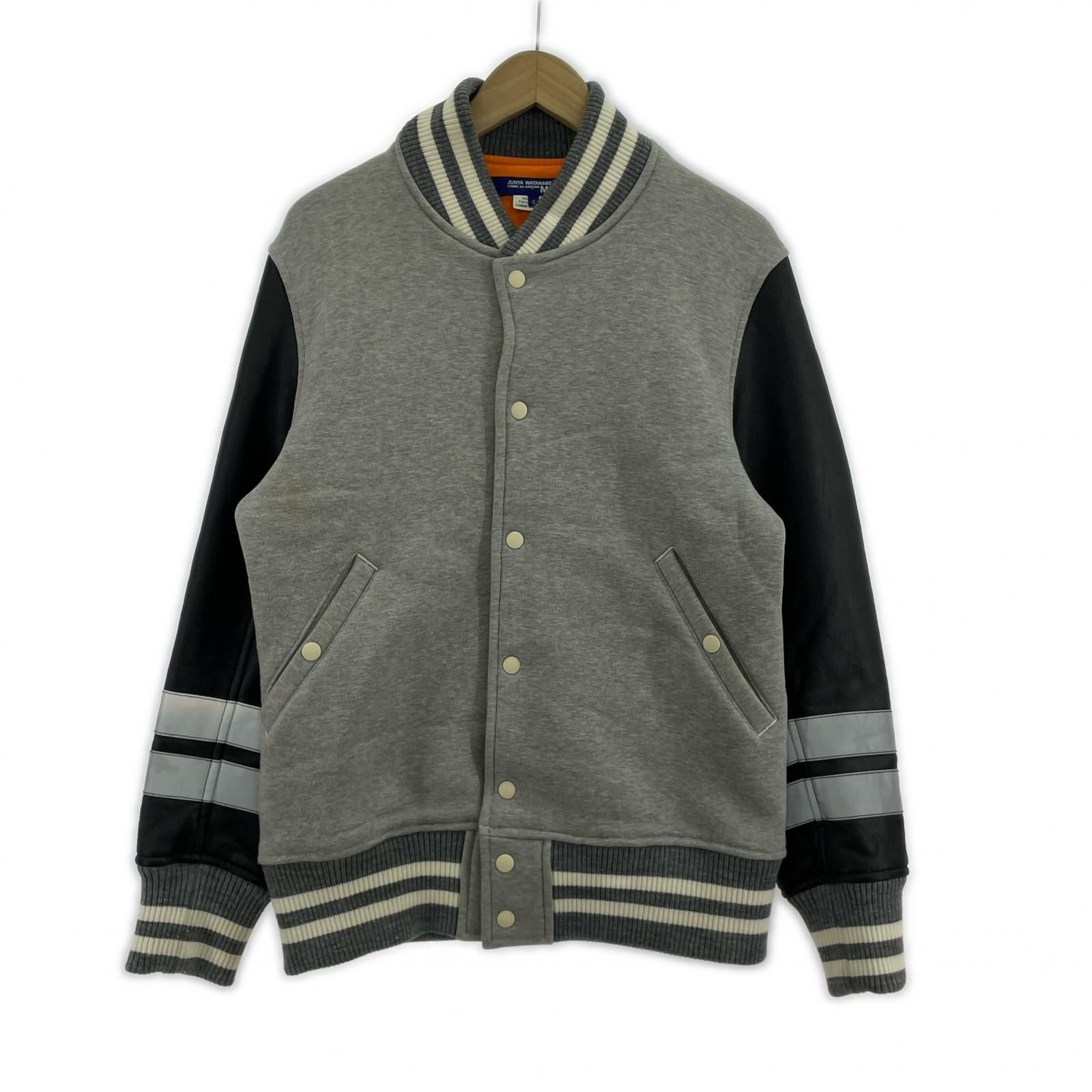 JUNYA WATANABE MAN 18AW 袖フェイクレザー スウェットスタジャン 