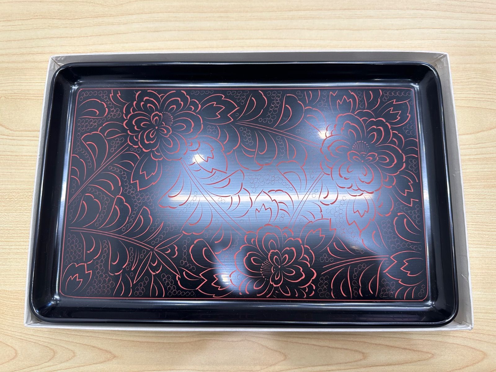 輪島塗 お盆 花柄 漆塗り うるし - メルカリ