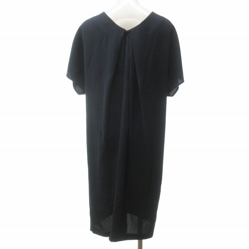 アドーア ADORE 近年 ライトジョーゼット ワンピース ロング 袖スリット セミフォーマル 531 8140413 紺 ネイビー 38 約M 1110 IBO 57