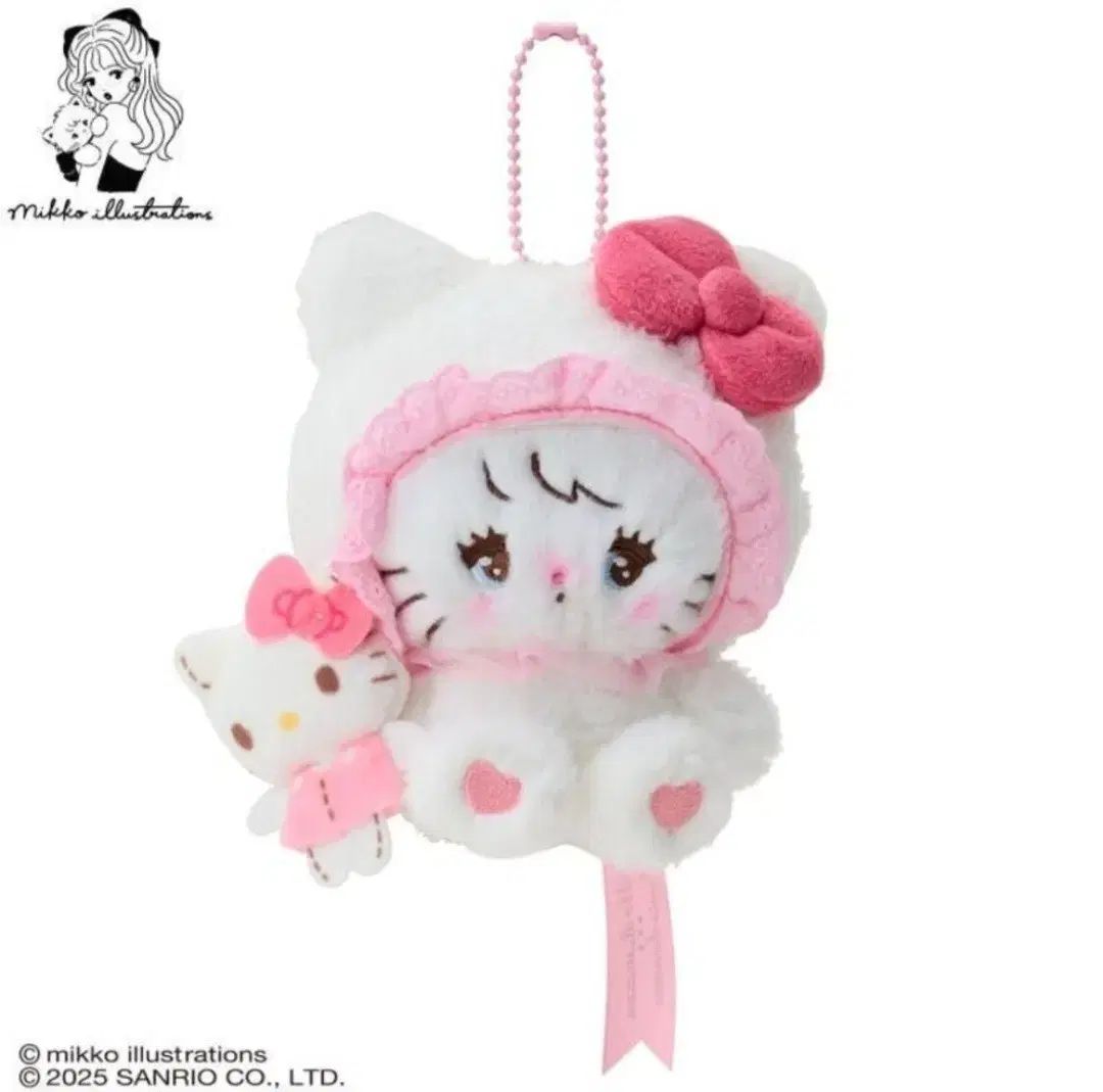 サンリオ X さくら みこ コラボ シリーズ ハローキティ マスコット ぬいぐるみ キーホルダー
