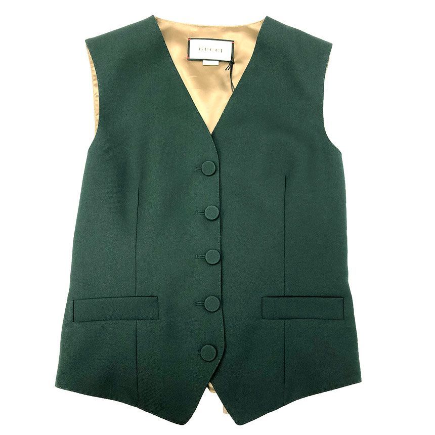 GUCCI グッチ ベスト ジレ グリーン aq 7213