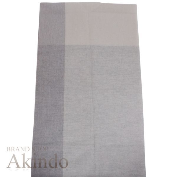 新品】エルメス マフラー カシミア100% グレー オフホワイト フリンジ