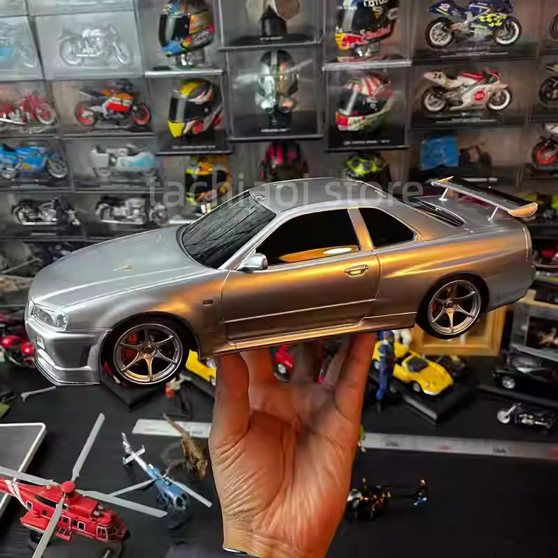 1 16 日産 ニッサン GT R 34 ティッシュボックス 車載モデル ABS製 高品質 実用品 インテリア カー スカイライン