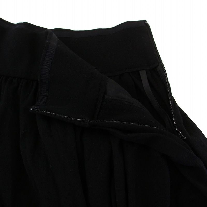 フォクシー FOXEY ニットスカート ギャザー フレア ミニ ロゴプレート