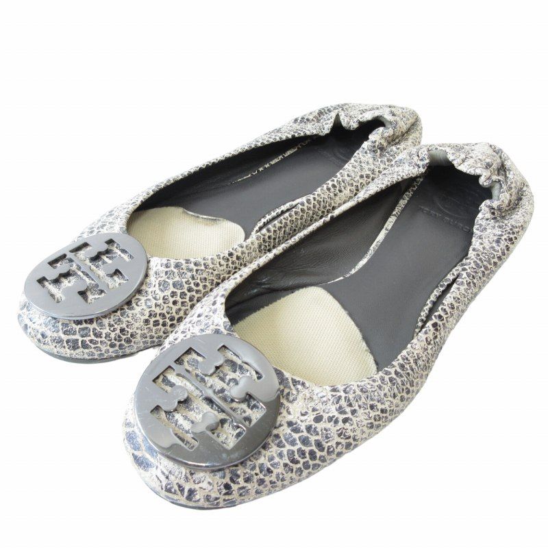 美品　Tory Burch フラットシューズ パイソン柄 トリーバーチ TORY BURCH パンプス バレエシューズ フラットシューズ