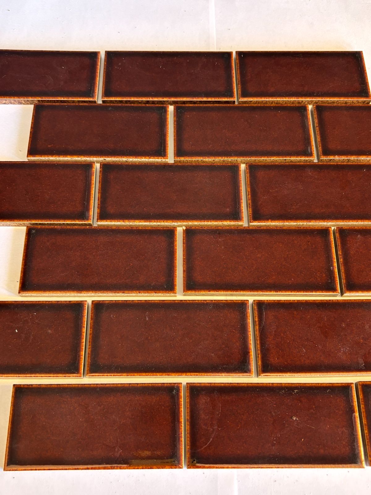 レトロ TILE タイル Y－１ アメ色452丁平ﾚﾝｶﾞ張り ２２シート入りセット