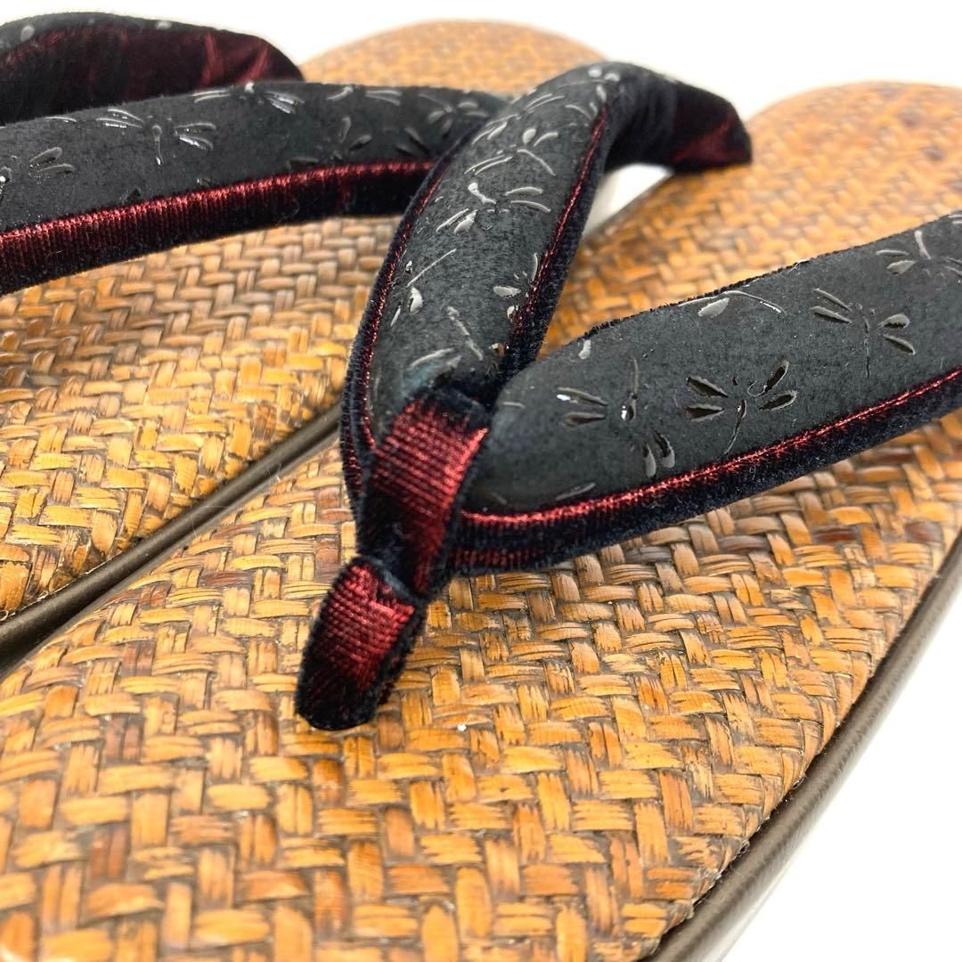 着物と帯 時流 Z 25754 s 草履 藤編代台 とんぼ 黒