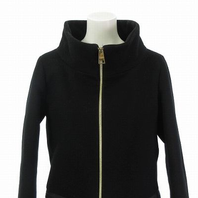 ヘルノ HERNO ロングダウンジャケット ダウンコート ウール切替 黒