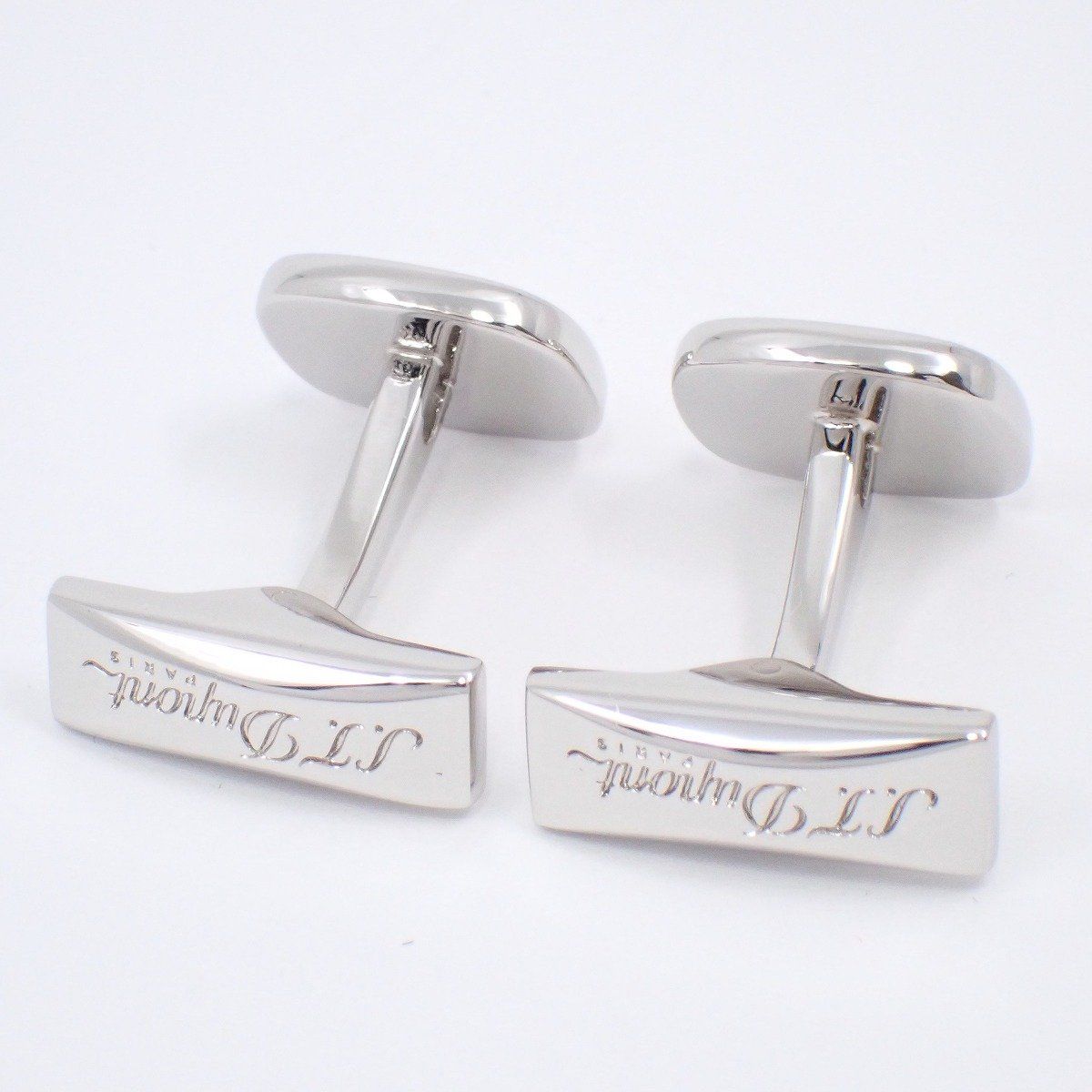 美品】S.T.Dupont デュポン スクエア カフス カフリンクス ホワイト