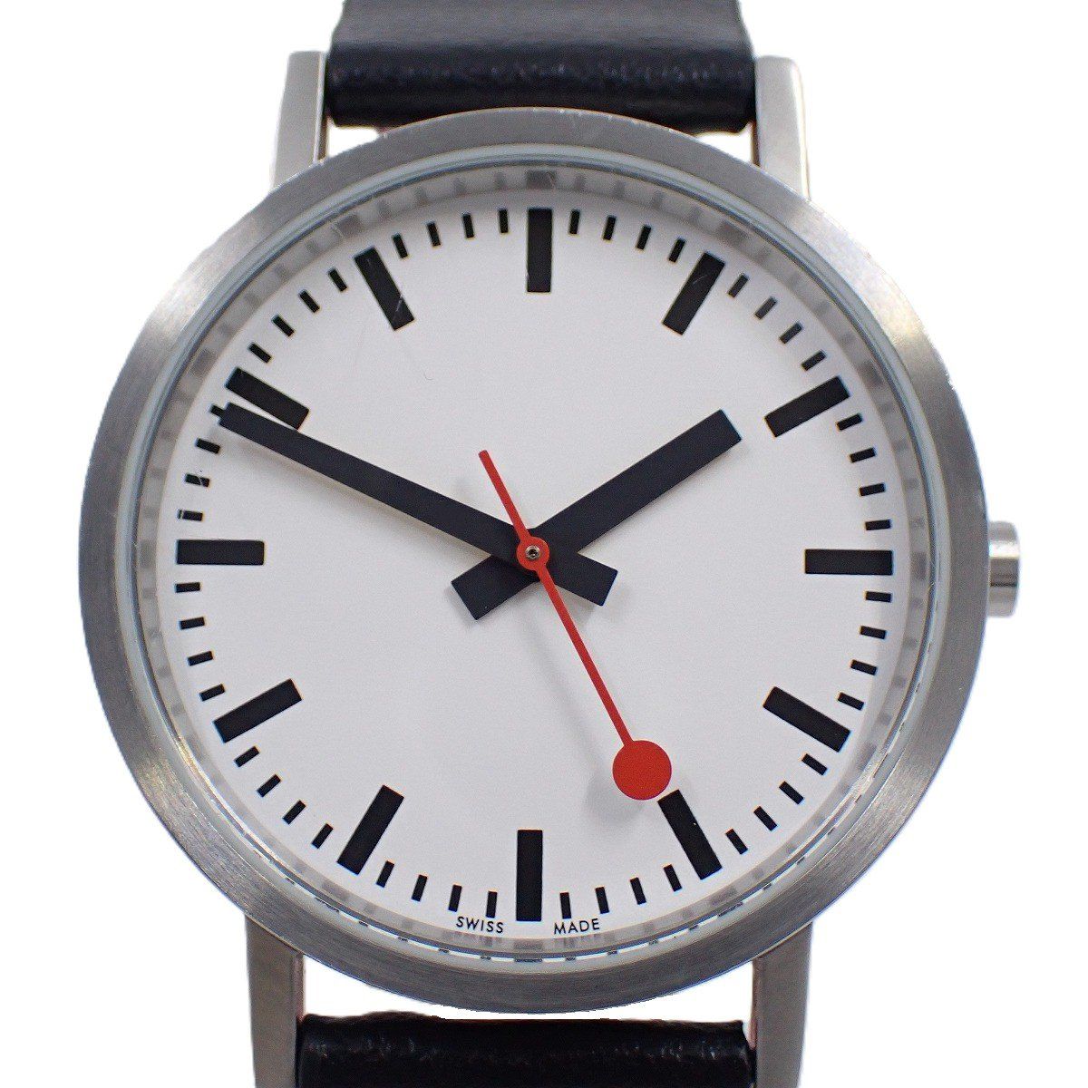 MONDINE モンディーン クラシックピュア クォーツ ボーイズ 腕時計 白文字盤 革ベルト A 660.30314.160 MV