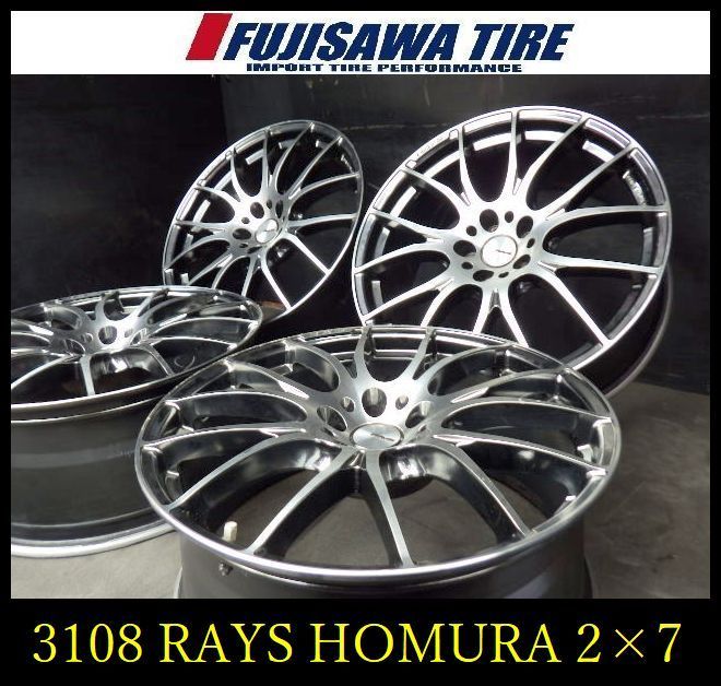 3108 A RAYS HOMURA 2 x 7 20 8 5 J 5穴 PCD 114 3 38 4本