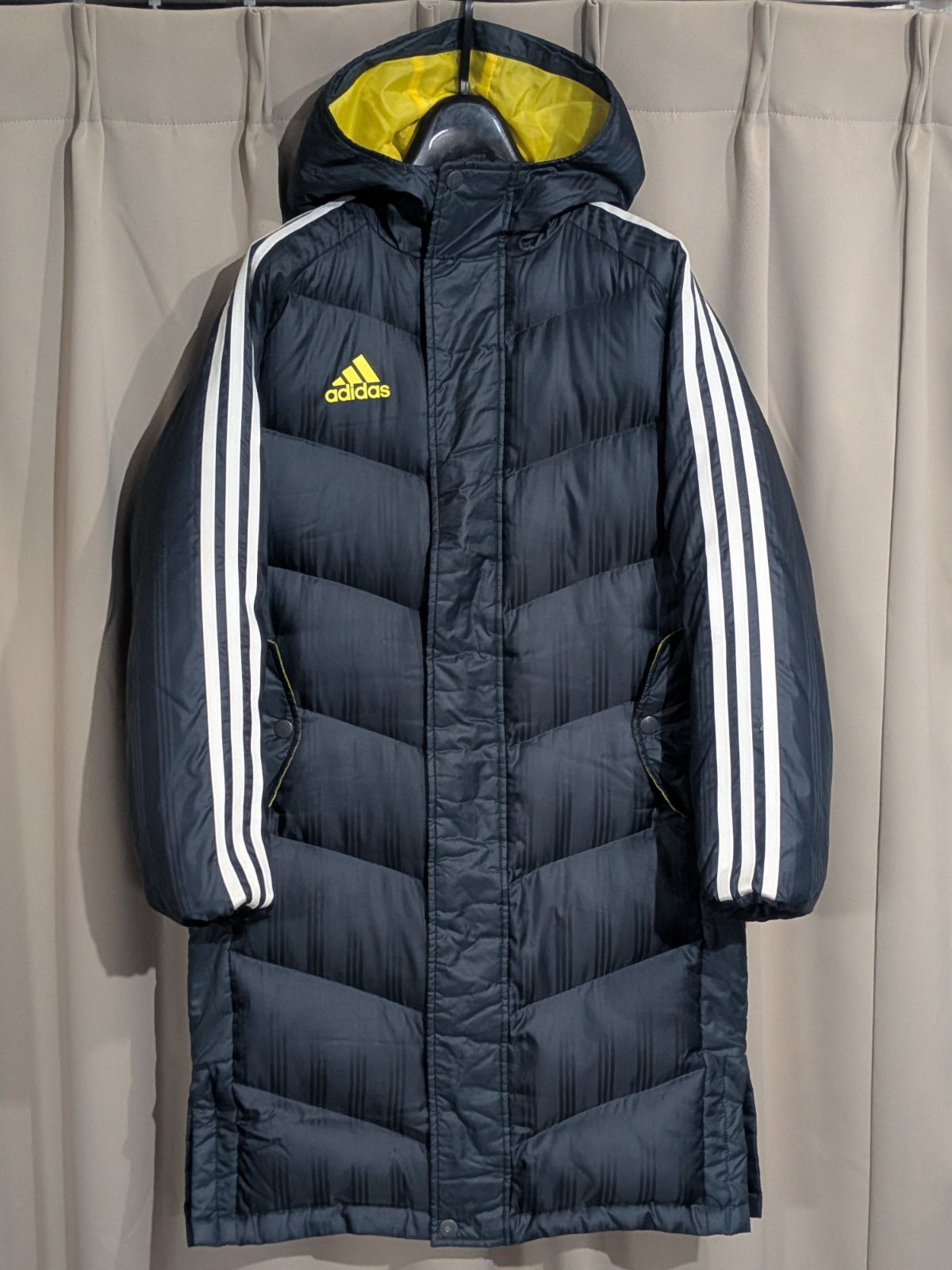 adidas アディダス ダウン ベンチコート 黒 キッズ ジュニア - メルカリ