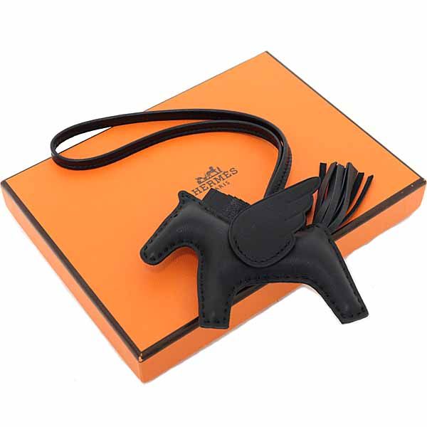 エルメス HERMES ロデオ ペガサス PM ソーブラック 黒 アニョーミロ W