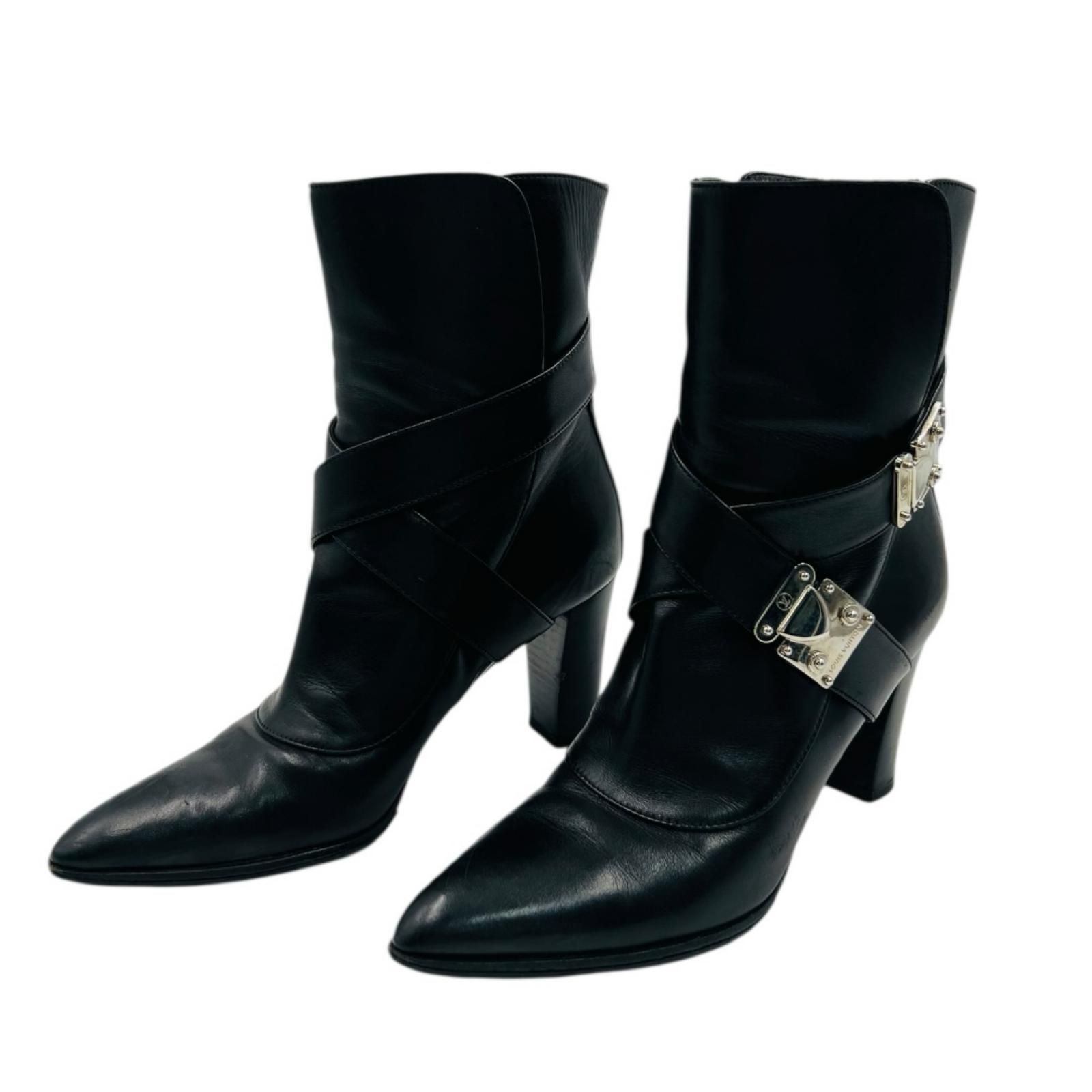 ルイヴィトン LOUIS VUITTON ショートブーツ ポインテッドトゥ チャン