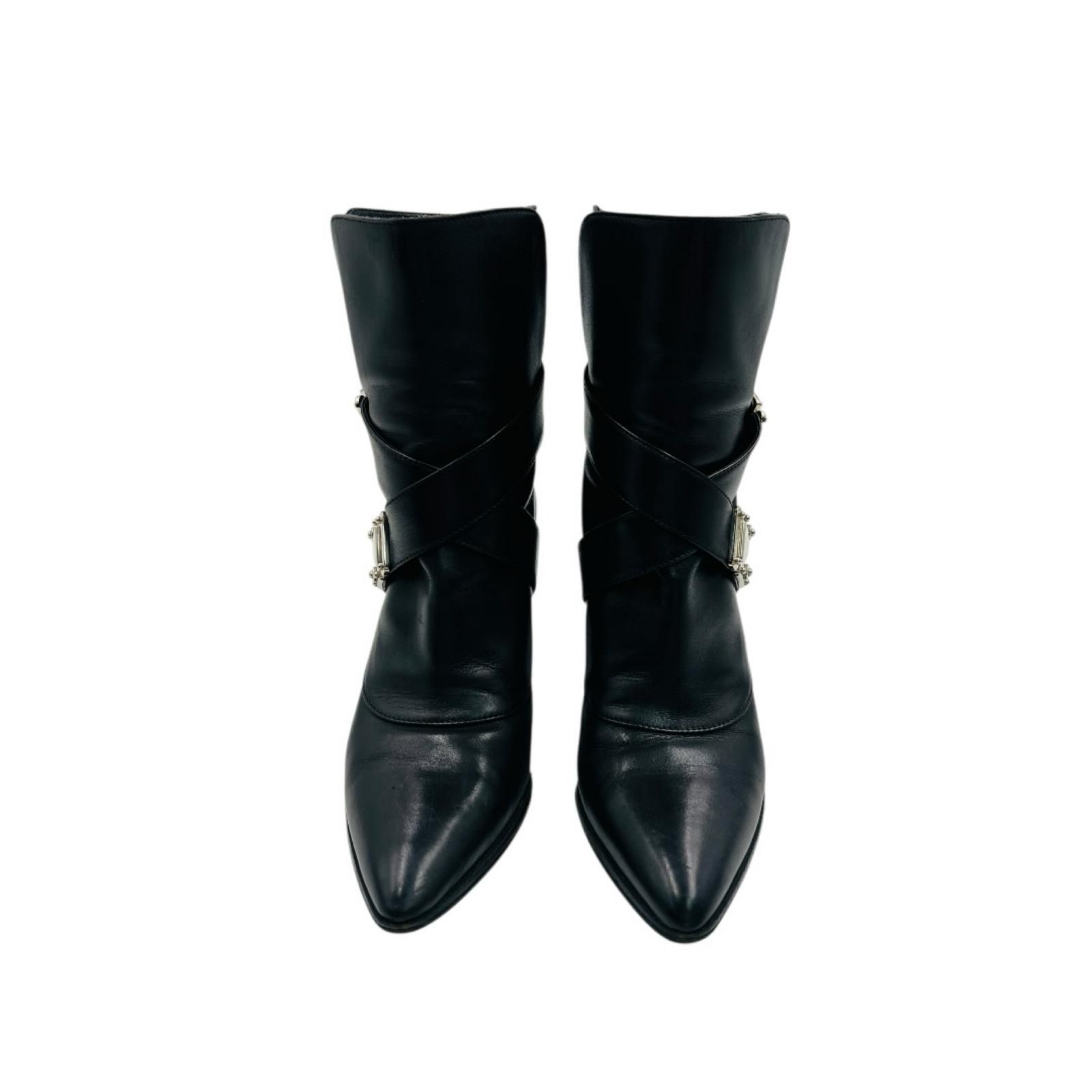 ✨美品✨ルイヴィトン　ショートブーツ　チャンキーヒール　ゴールドバックル　23 ✨美品✨ルイヴィトン ショートブーツ チャンキーヒール ゴールド