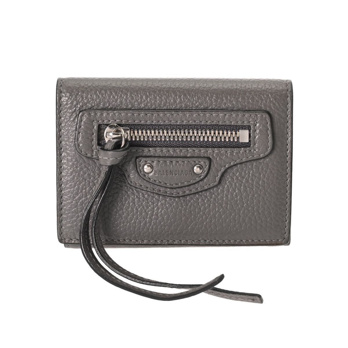 バレンシアガ ネオクラシック ミニウォレット グレー 640107 ユニセックス レザー 三つ折り財布