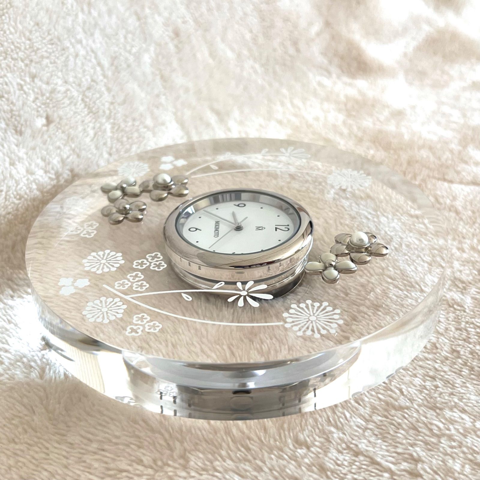 MIKIMOTO ミキモト インターナショナル 置き時計 ボールペンセット