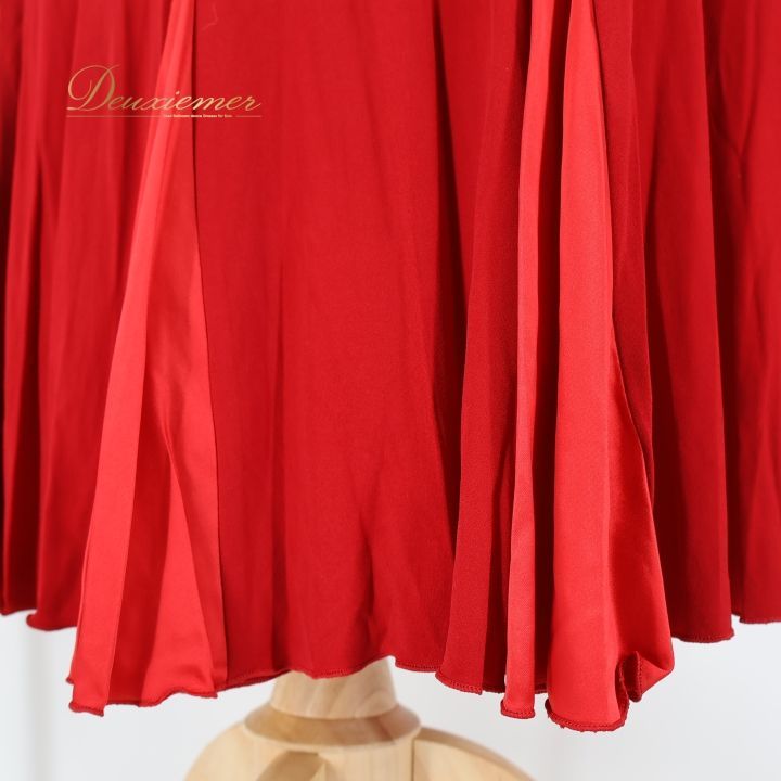 社交ダンス 衣装 スカート レッド系 チャコット Chacott 赤 レッスン